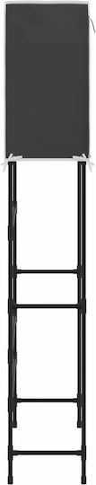 vidaXL Rafturi de baie Raft Baie Metal cu 2 Rafturi 71x29.5x170.5cm Neagră