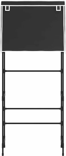 vidaXL Rafturi de baie Raft Baie Metal cu 2 Rafturi 71x29.5x170.5cm Neagră