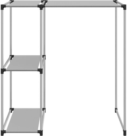 vidaXL Wall Mounted Bathroom Shelf Metallic with 2 Shelves 87x55x90.5cm Gray