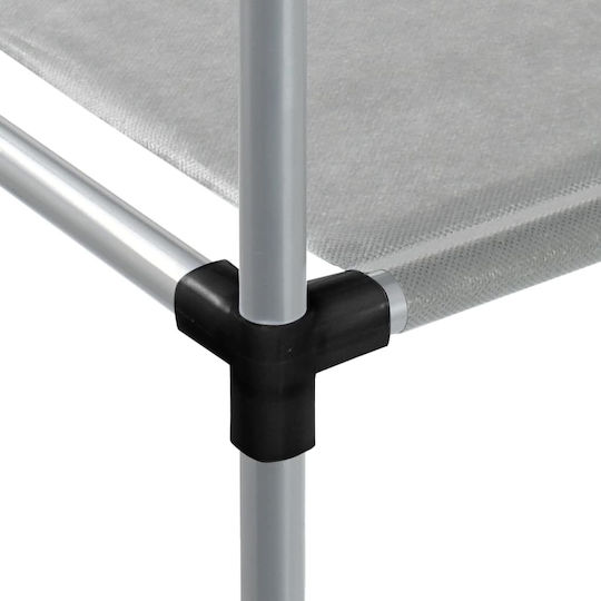 vidaXL Wall Mounted Bathroom Shelf Metallic with 2 Shelves 87x55x90.5cm Gray