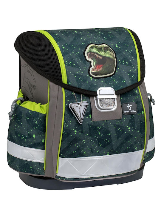 Belmil Trex Roar Σχολική Τσάντα Πλάτης Δημοτικού Πράσινη 19lt