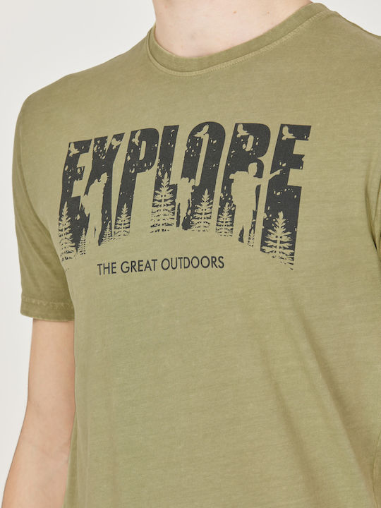 Αθλητικό T-shirt Χακί
