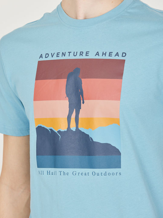 Αθλητικό T-shirt Γαλάζιο