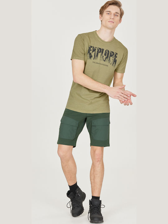 Αθλητικό T-shirt Χακί