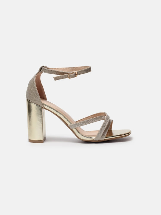 InShoes Damen Sandalen in Gold Farbe