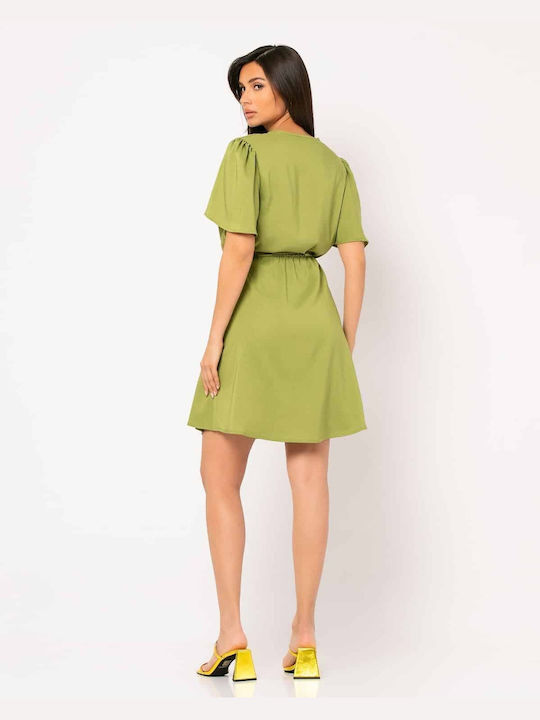Noobass Summer Mini Dress Wrap Khaki