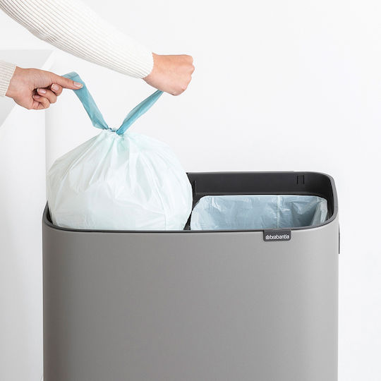 Brabantia Кошче Bo Touch Hi За Рециклиране От Неръждаема Стомана Тласък Сиво 30лт