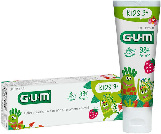 GUM Παιδική Οδοντόκρεμα για 3+ Χρονών με Γεύση Φράουλα 50ml