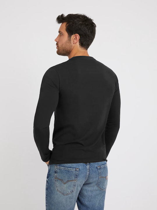 Guess Men's Long Sleeve Blouse Black