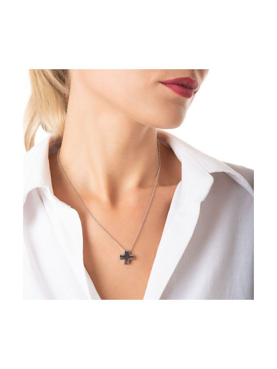 Amor Amor Cross from Steel with Chain