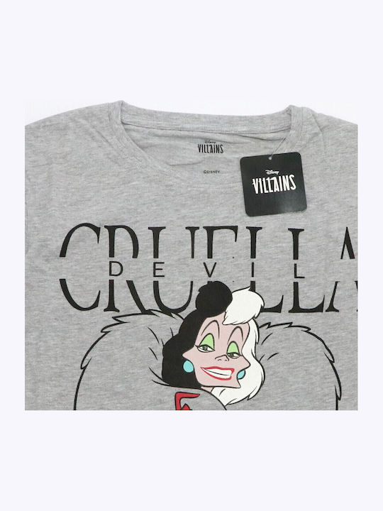 Disney Cruella De Vil Γυναικείο T-shirt Γκρι