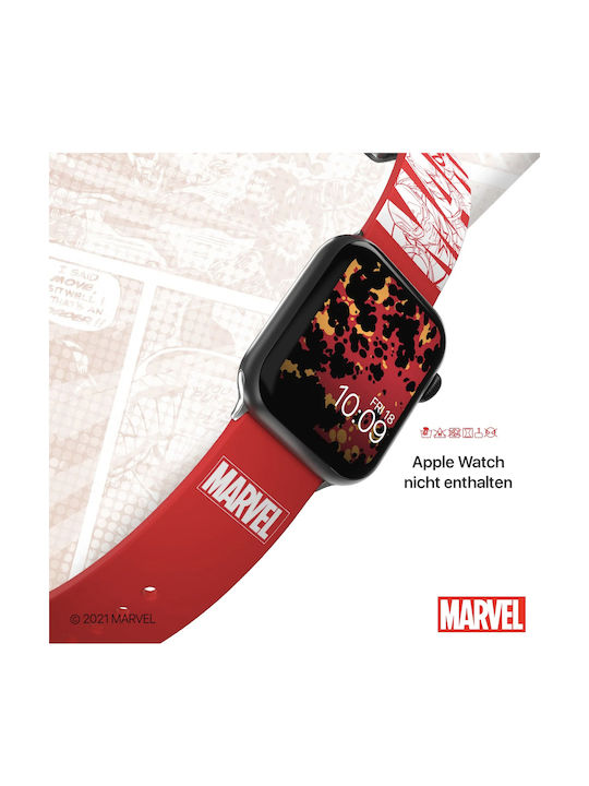 MobyFox Marvel Edition Armband Silikon Rot (Apple Watch 38/40/41/42mm)