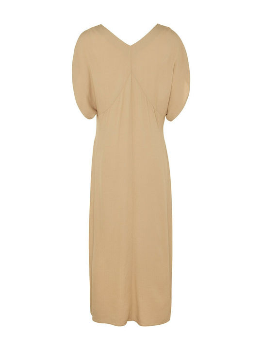 Sommer Maxi Kleid Beige
