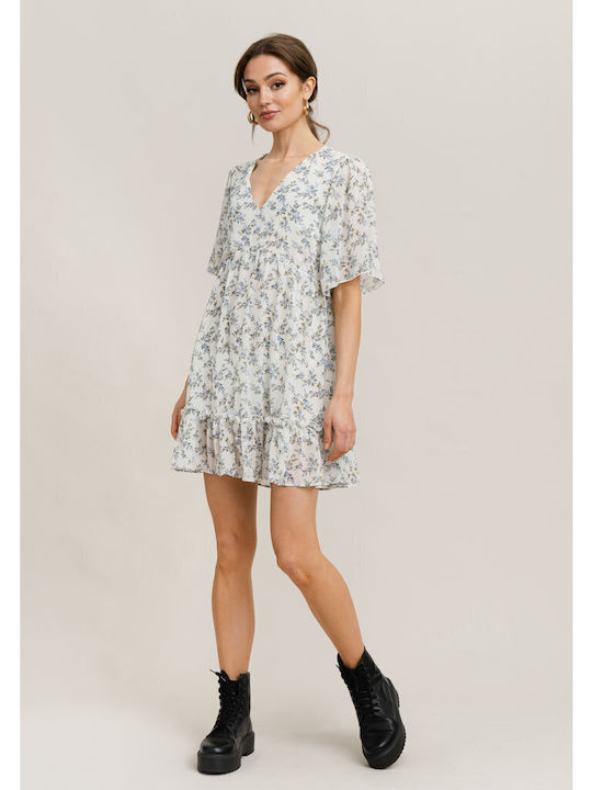 Rut & Circle Sommer Mini Kleid Hellblau