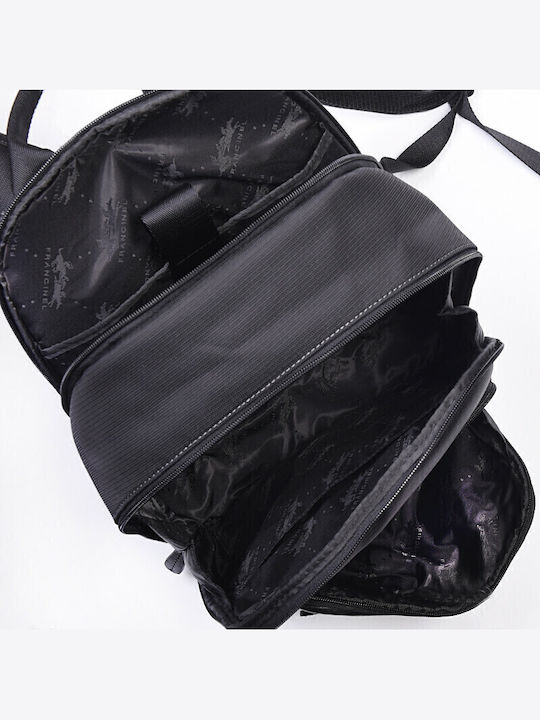 Leder Damentasche Rucksack Schwarz
