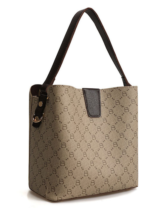 Damentasche Schultertasche Beige