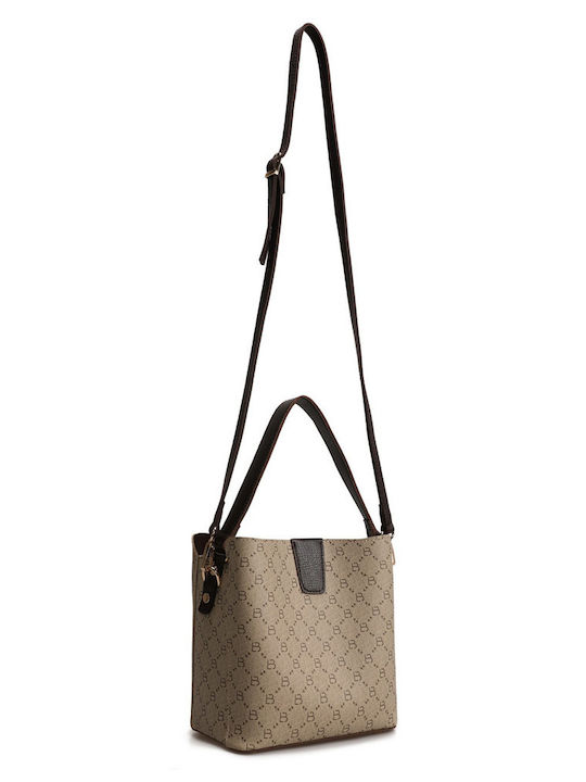 Damentasche Schultertasche Beige