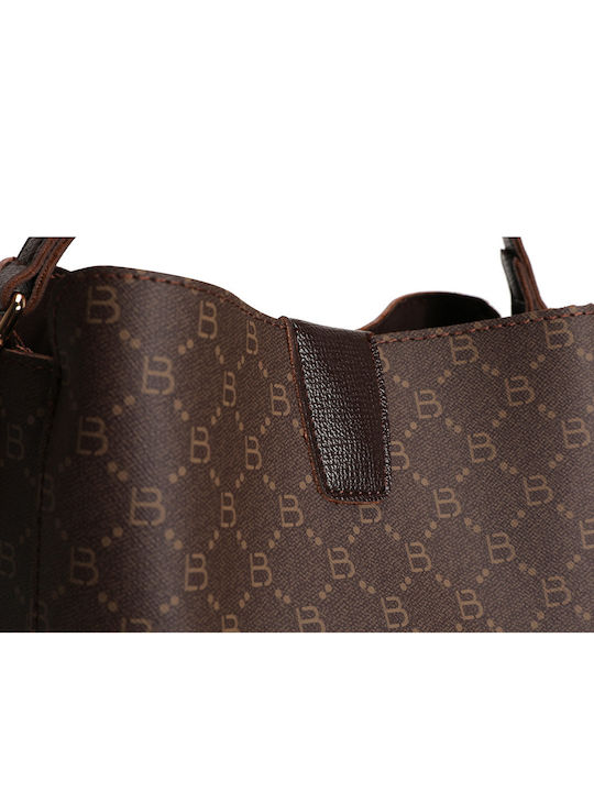 Set Damentasche Schultertasche Braun