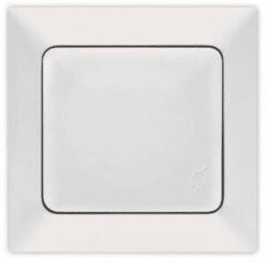 Eurolamp Recessed Wall Switch Single with Frame Aller Retour White