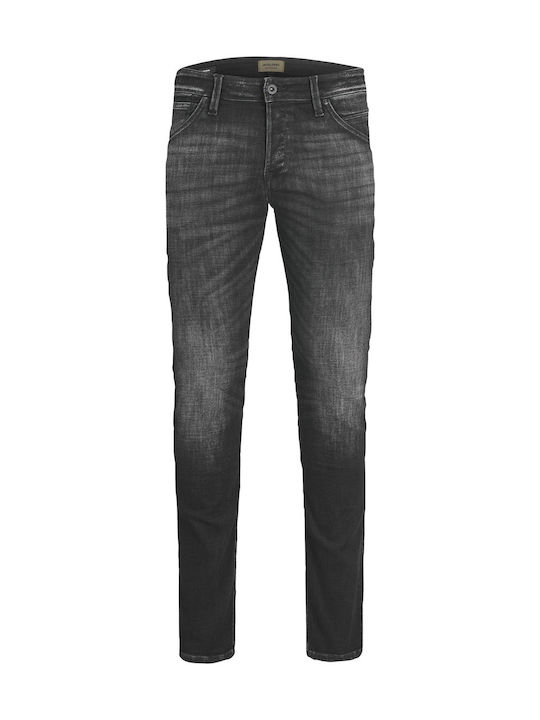 Men's Elastic Jeans Pants With Slim Fit Gray