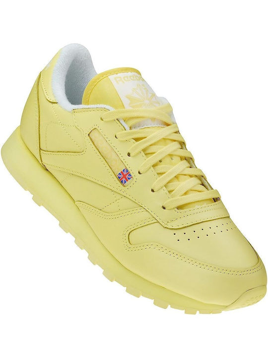 Reebok Classic Leather Γυναικεία Sneakers Κίτρινα