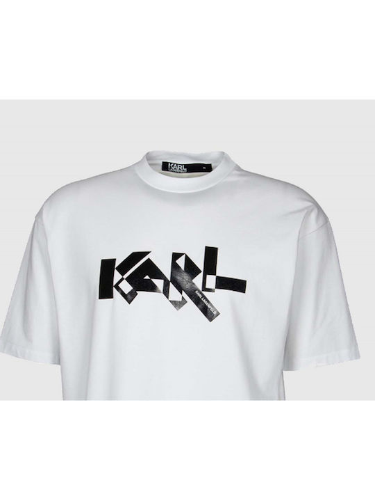 Karl Lagerfeld Ανδρικό T-shirt Κοντομάνικο Λευκό