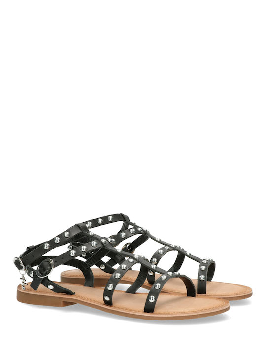 Mexx Damen Flache Sandalen mit Riemen in Schwarz Farbe