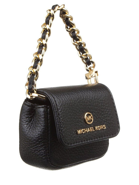 Michael Kors Ключодържател Jet Set Charm Кожен Черен