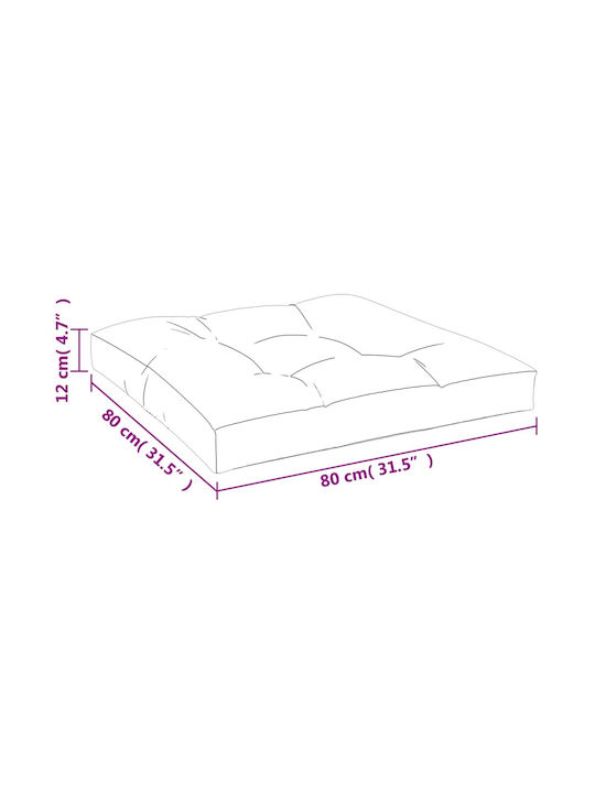 vidaXL Waterproof Bench Cushion Palette Multicolour 80x80cm