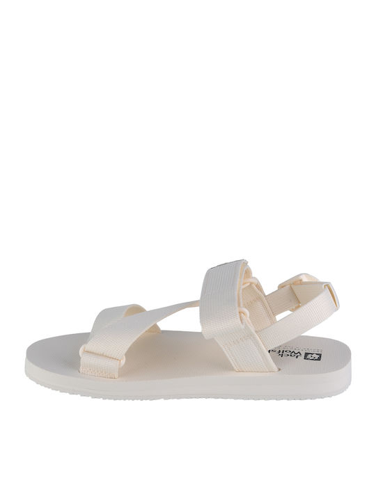 Women's Flat Sandals in Beige Color