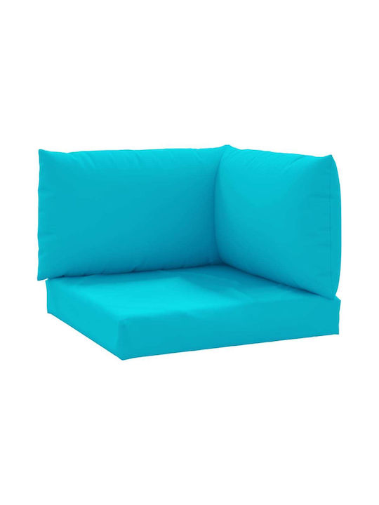 vidaXL Waterproof Garden Bench Cushion Turquoise 3pcs 60x60cm.