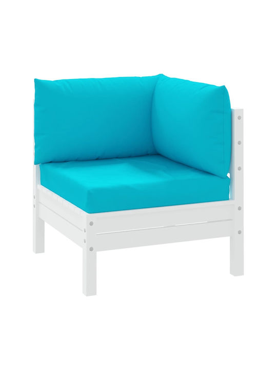 vidaXL vidaXL Gartenstuhlkissen Wasserdichtes Sitzbank-Kissen Mit Rückenlehne Türkis 3 Stück 60x60cm