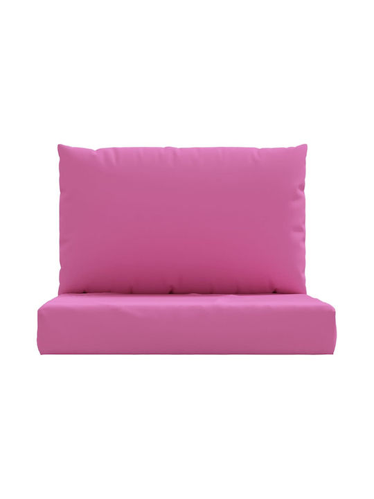 vidaXL Sitzbank-Kissen Palette Mit Rückenlehne Rosa 2Stück 60x60cm