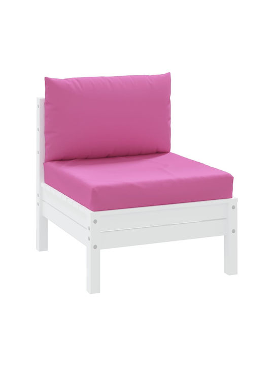 vidaXL Sitzbank-Kissen Palette Mit Rückenlehne Rosa 2Stück 60x60cm