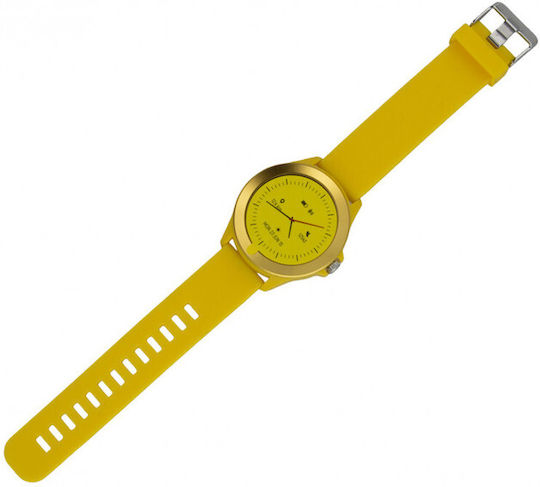 Forever Forever Colorum CW-300 43mm Smartwatch mit Pulsmesser (Gelb)