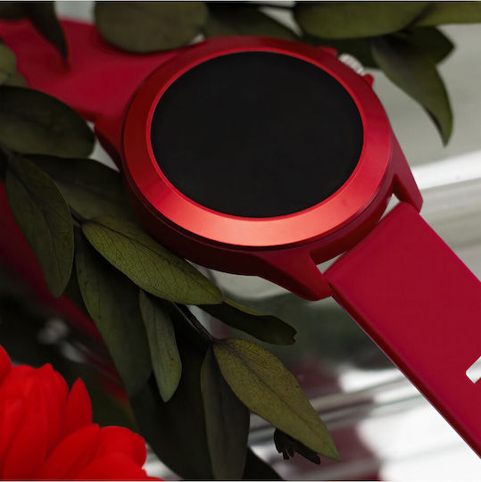 Forever Colorum CW-300 43mm Smartwatch με Παλμογράφο (Magenta)