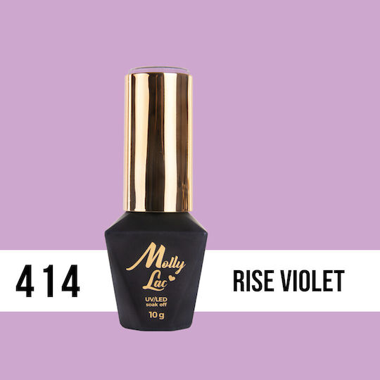 Molly Lac Semi-Permanent Nail Polish 414 Rise Violet 10ml 1pcs