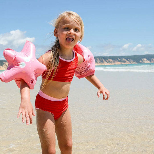 Sunnylife Ocean Treasure Rose Μπρατσάκια Κολύμβησης από μη τοξικό PVC 3-6 ετών Ροζ