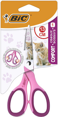 Bic Children's Scissors for Crafts 13cm with Metallic Blade Pink