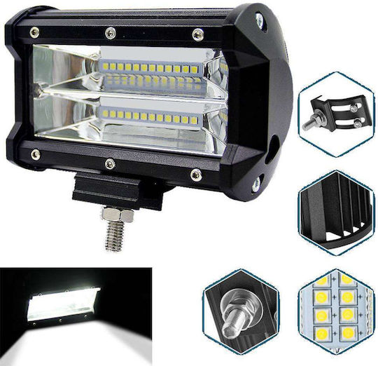 Waterproof Headlights Car in Bar Shape LED Mitsubishi Pick-up 72W 12.7cm with White Lighting 1pcs