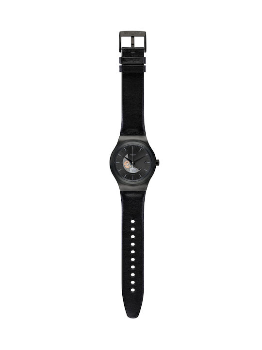 Swatch Leather Strap Black 19.5mm