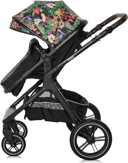 Lorelli Viola Adjustable 3 in 1 Baby Stroller Suitable for Newborn Tropical Flowers 11.6kg