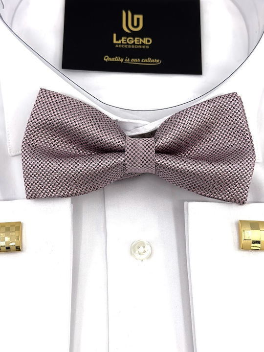 Legend Accessories Silk Bow Tie Set with Pochette Pink