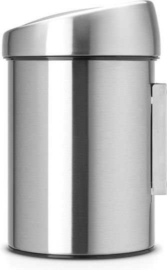 Brabantia Inox Καλαθάκι Μπάνιου 3lt Ασημί