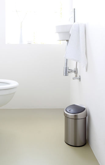 Brabantia Inox Καλαθάκι Μπάνιου 3lt Ασημί
