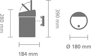 Brabantia Bin 647216 Inox Perie pentru coșul de gunoi din baie 3lt Alb