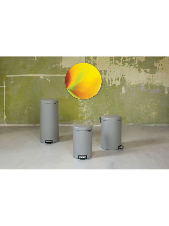 Brabantia NewIcon Πλαστικό Καλαθάκι Μπάνιου 12lt Γκρι