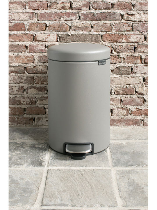 Brabantia NewIcon Πλαστικό Καλαθάκι Μπάνιου 12lt Γκρι