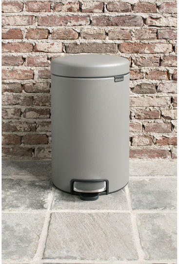 Brabantia NewIcon Πλαστικό Καλαθάκι Μπάνιου 12lt Γκρι