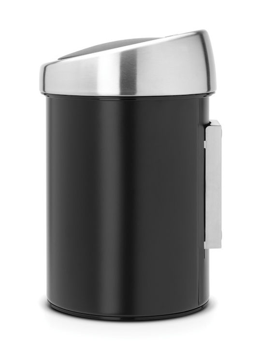 Brabantia Inox Καλαθάκι Μπάνιου 3lt Μαύρο